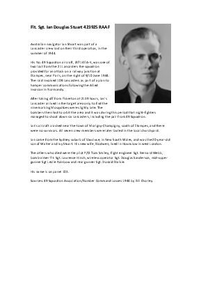 A preview of a PDF biography for Stuart, Ian Douglas